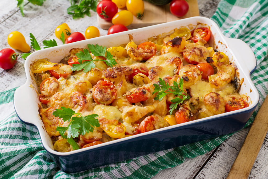 Receita de legumes gratinados Barbosa Nutrição